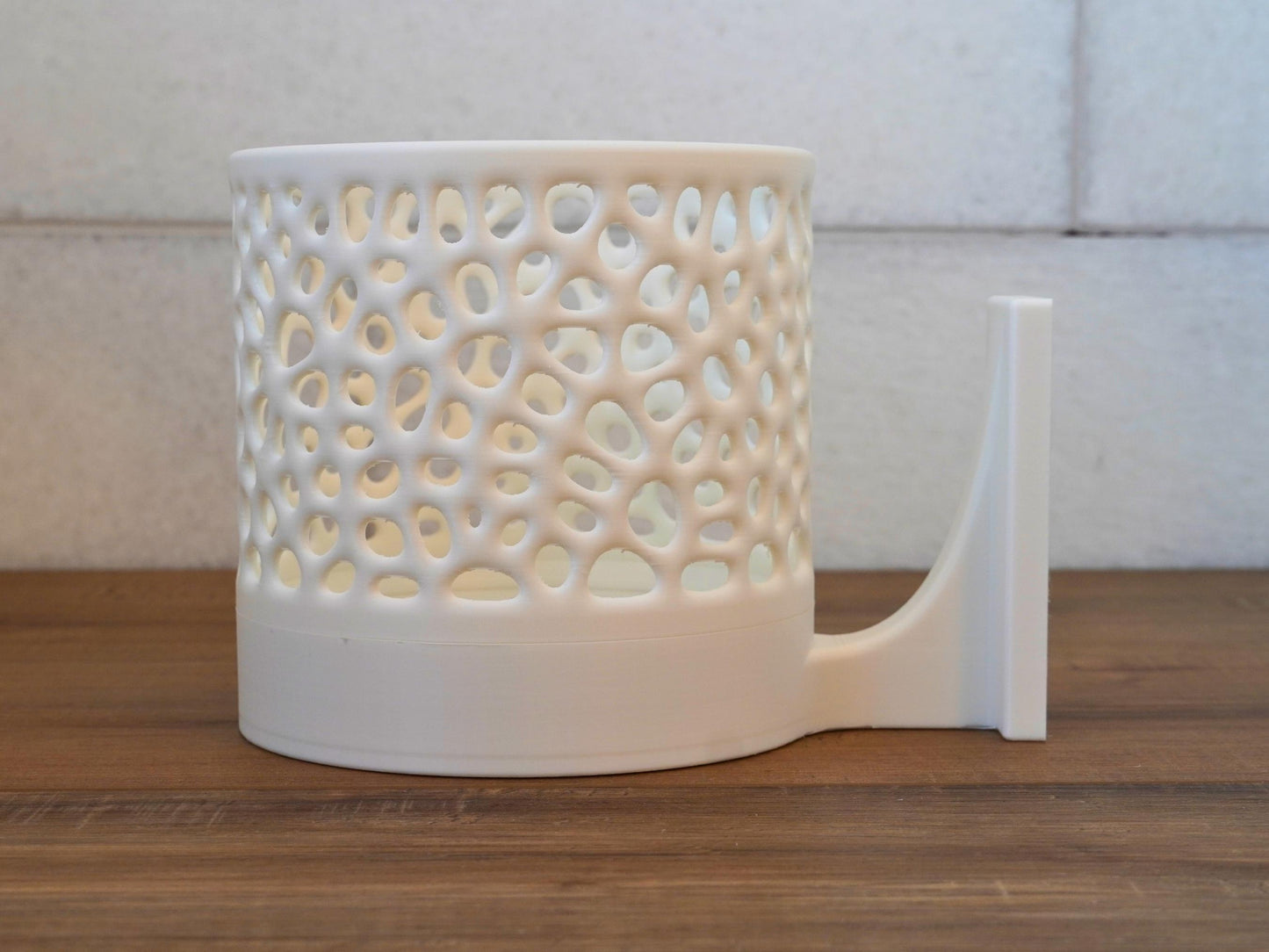 The Cypress Sconce - Orchid Wall Planter with Voronoi Pattern, Self-Watering Wall Mount Planter, Modern Indoor Plant Decor