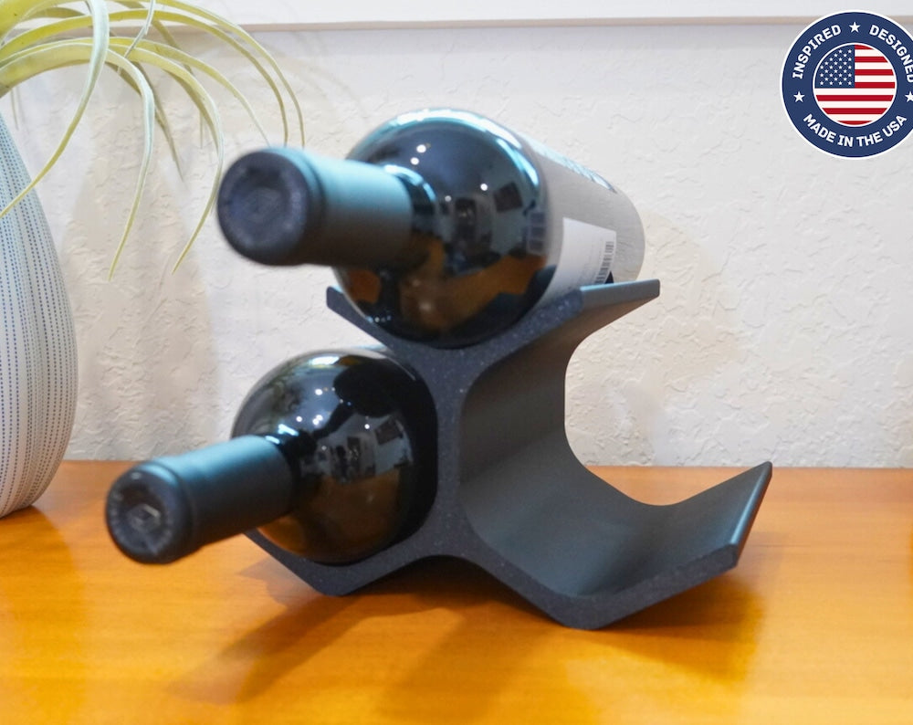 3 Bottle Modern Wine Rack Pyramid