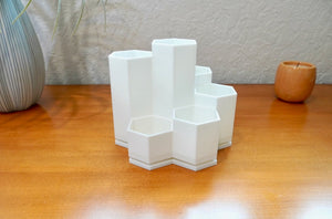 Rotating Desk Pen Holder 7 Tier Hexagon Organizer