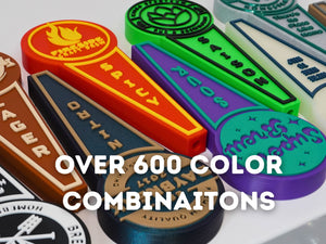 Custom Tap Handle with Logo, Round 9 Inch Bar Handle, Personalized Tap for Home Bar, Kegerator, Cold Brew