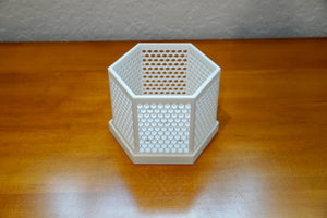The Honeycomb - Hexagonal Orchid Pot with Holes and Drainage Tray, Ventilated Geometric Planter, Modern Indoor Garden Decor