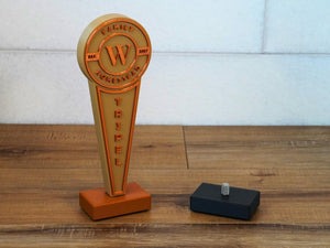 Tap Handle Display Base – Custom Stand for Beer Tap Handles, Trophy Display, Non-Slip Rubber Feet, 26 Colors, 3/8”-16 Bolt