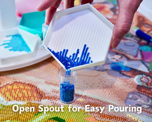 Diamond-Hex Hexagonal Diamond Painting Tray w/ Lid & Stopper