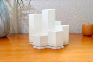 Rotating Desk Pen Holder 7 Tier Hexagon Organizer