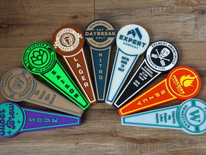 Custom Tap Handle with Logo, Round 9 Inch Bar Handle, Personalized Tap for Home Bar, Kegerator, Cold Brew
