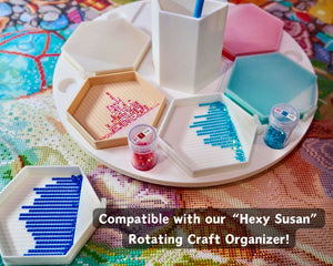 Diamond-Hex Hexagonal Diamond Painting Tray w/ Lid & Stopper
