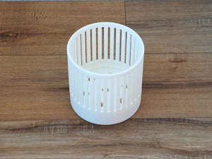 The Olive - Self-Watering Orchid Pot with Vertical Line Ventilation, Cylindrical Design with Bottom Water Reservoir, Modern Plant Pot