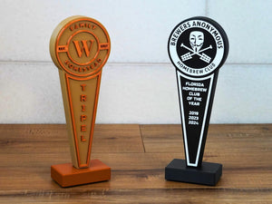 Tap Handle Display Base – Custom Stand for Beer Tap Handles, Trophy Display, Non-Slip Rubber Feet, 26 Colors, 3/8”-16 Bolt