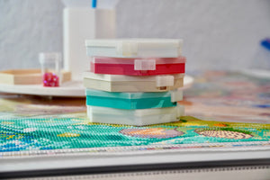 Diamond-Hex Hexagonal Diamond Painting Tray w/ Lid & Stopper