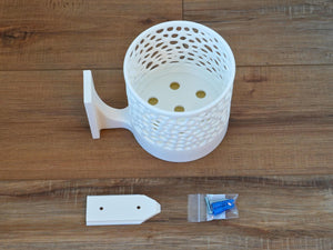 The Bay Sconce - Orchid Wall Planter with Voronoi Pattern, Self-Watering Wall Mount Planter, Modern Indoor Plant Decor