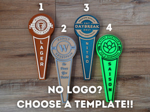 Custom Tap Handle with Logo, Round 9 Inch Bar Handle, Personalized Tap for Home Bar, Kegerator, Cold Brew