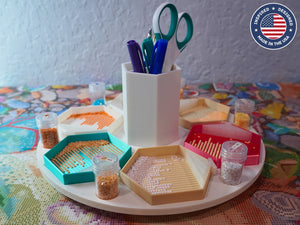 Hexy-Susan Rotating Craft Organizer Base