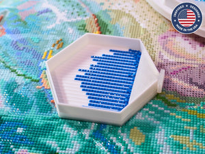 Diamond-Hex Hexagonal Diamond Painting Tray w/ Lid & Stopper