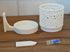 The Bay Sconce - Orchid Wall Planter with Voronoi Pattern, Self-Watering Wall Mount Planter, Modern Indoor Plant Decor